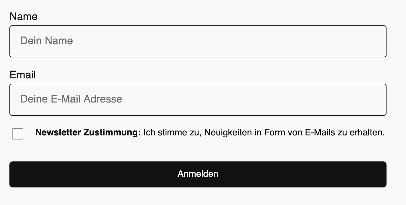 Sendy Newsletter Formular in WordPress ohne Plugin einbinden